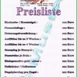 Ungewöhnlich Preisliste Friseur Vorlage Elegante Preisliste Für
