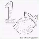 Ungewöhnlich Zahl 1 Mit Zitrone Malvorlage