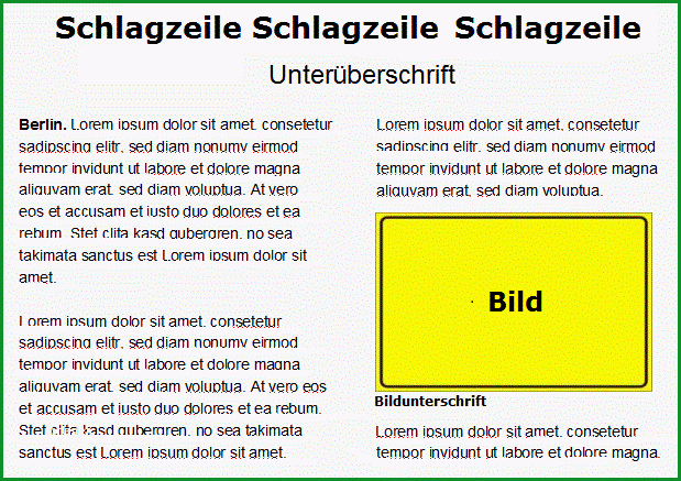 11 zeitungsartikel schreiben vorlage