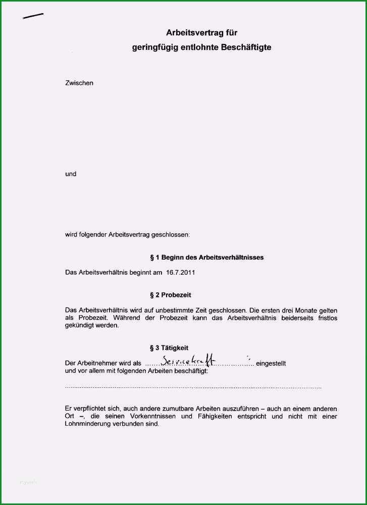 12 arbeitsvertrag fur geringfugig beschaftigte