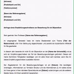 Unglaublich Muster Kostenlos Anfrage Empfehlunggschreiben Student