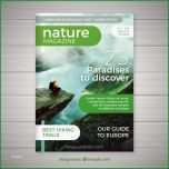 Unglaublich Natur Magazin Cover Vorlage Mit Foto