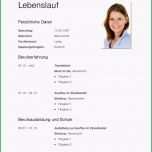Unglaublich Tabellarischer Lebenslauf Vorlage Kostenlose Muster Zum