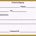 Unvergesslich 20 Schulentschuldigung Vorlage