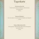 Unvergesslich Die Speisekarte Bzw Tageskarte ist Das Aushängeschild