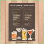 Unvergesslich Elegante Moderne Cocktailkarte Vorlage