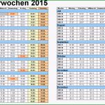 Unvergesslich Kalenderwochen 2015 Mit Vorlagen Für Excel Word &amp; Pdf