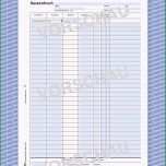 Unvergesslich Kassenbuch Muster