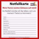 Unvergesslich Notfallkarte Haustier