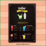 Unvergesslich Schöne Cocktailkarte Vorlage