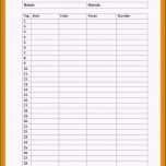 Unvergesslich Vorlage Stundennachweis Excel Vorlage Zeiterfassung