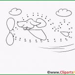 Unvergesslich Vorlage Zeichnen Nach Zahlen Hund Im Flugzeug